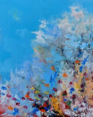 Print of Abstract Expressionism Floral Paintings by Margo Tartart