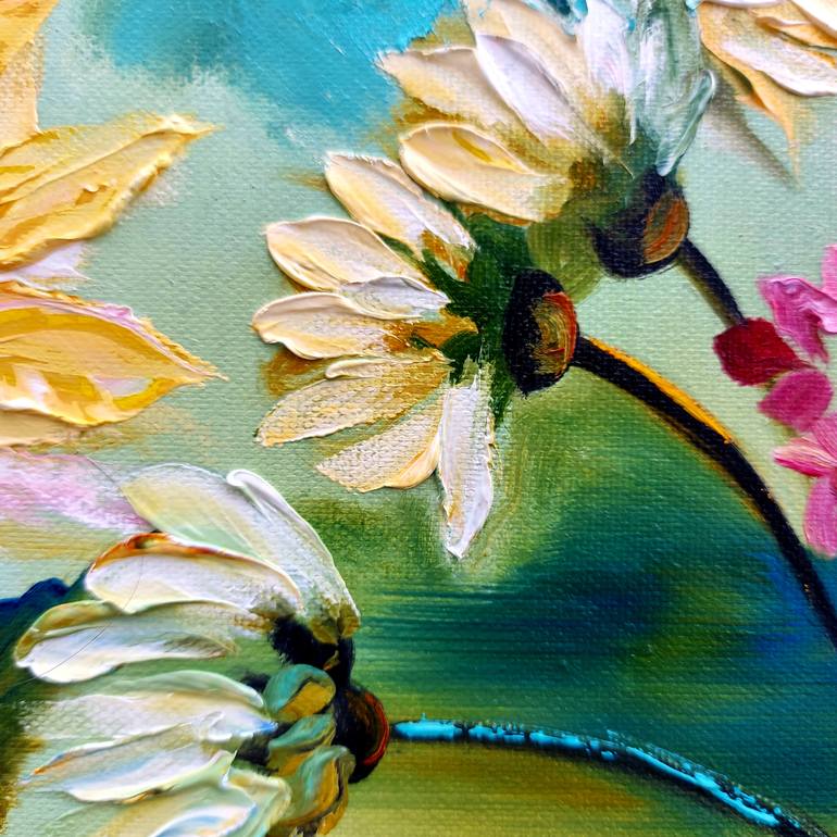 Original Abstract Expressionism Floral Painting by Margo Tartart