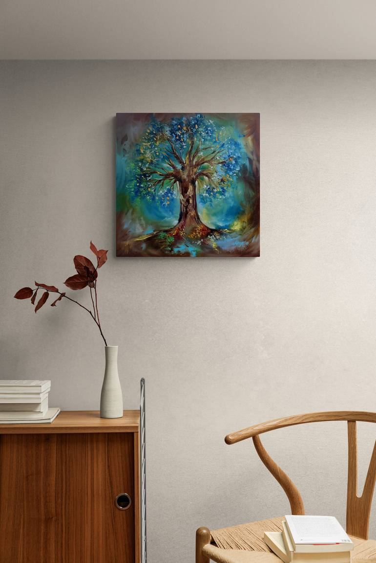 Original Expressionism Tree Painting by Margo Tartart