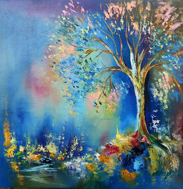 Print of Expressionism Tree Paintings by Margo Tartart