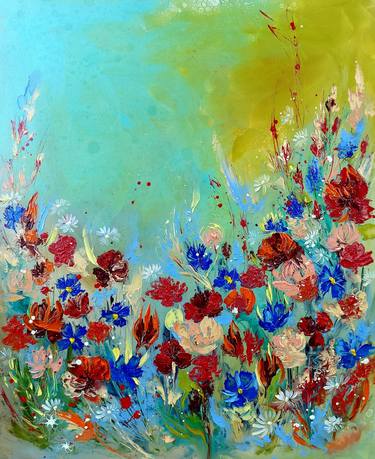 Original Expressionism Floral Paintings by Margo Tartart