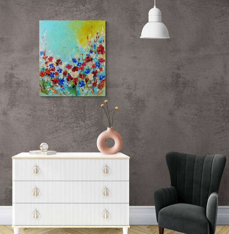 Original Expressionism Floral Painting by Margo Tartart