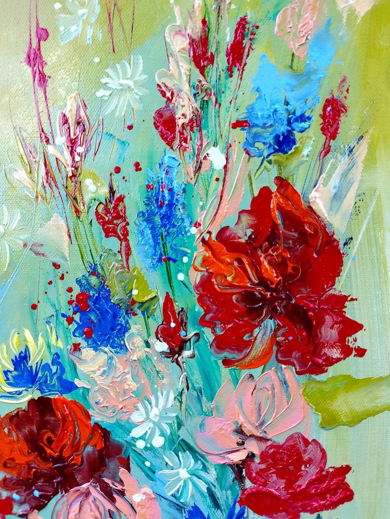 Original Expressionism Floral Painting by Margo Tartart
