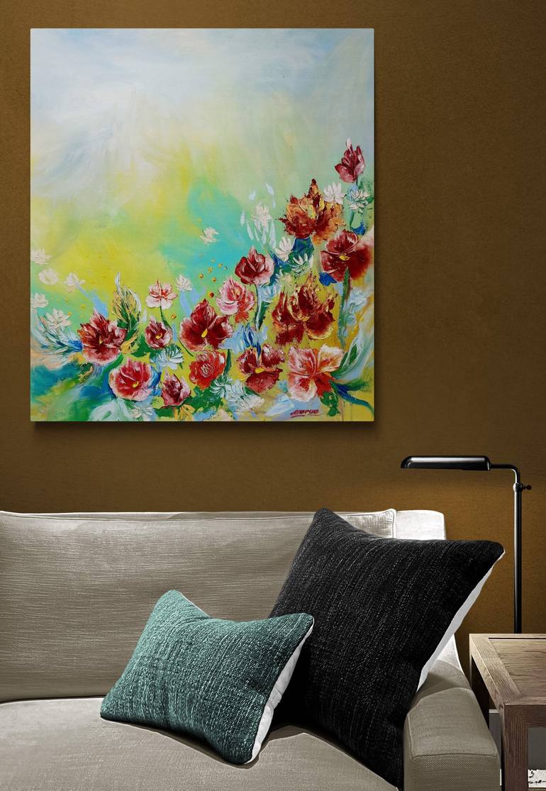 Original Expressionism Garden Painting by Margo Tartart