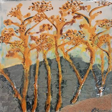 Original Abstract Expressionism Botanic Paintings by Andrea Bonaccorsi