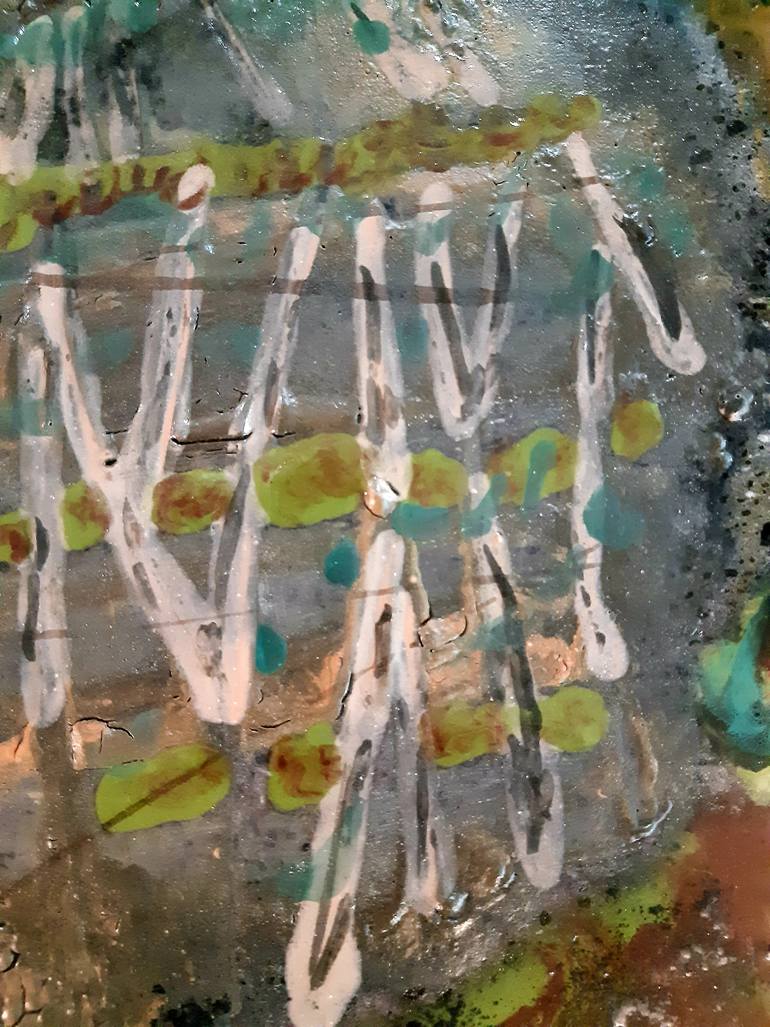 Original Abstract Expressionism Botanic Painting by Andrea Bonaccorsi