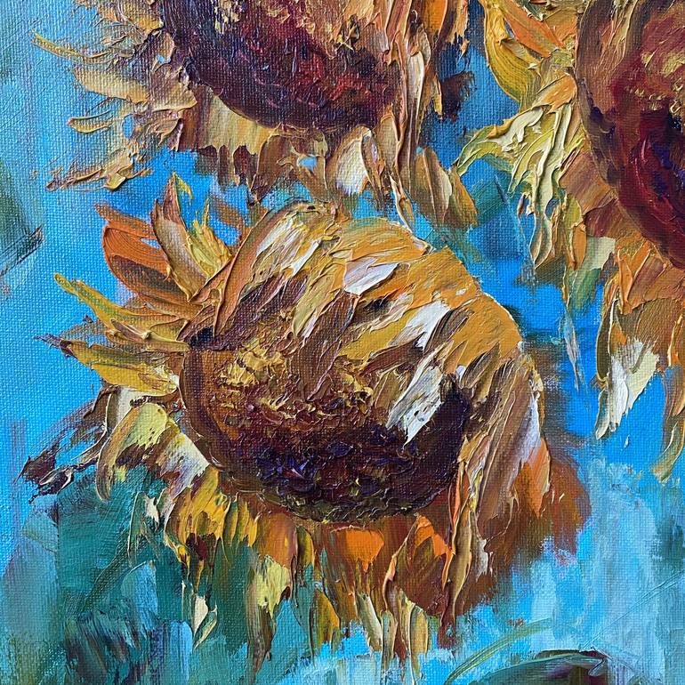 Original Abstract Expressionism Floral Painting by Larisa Batenkova