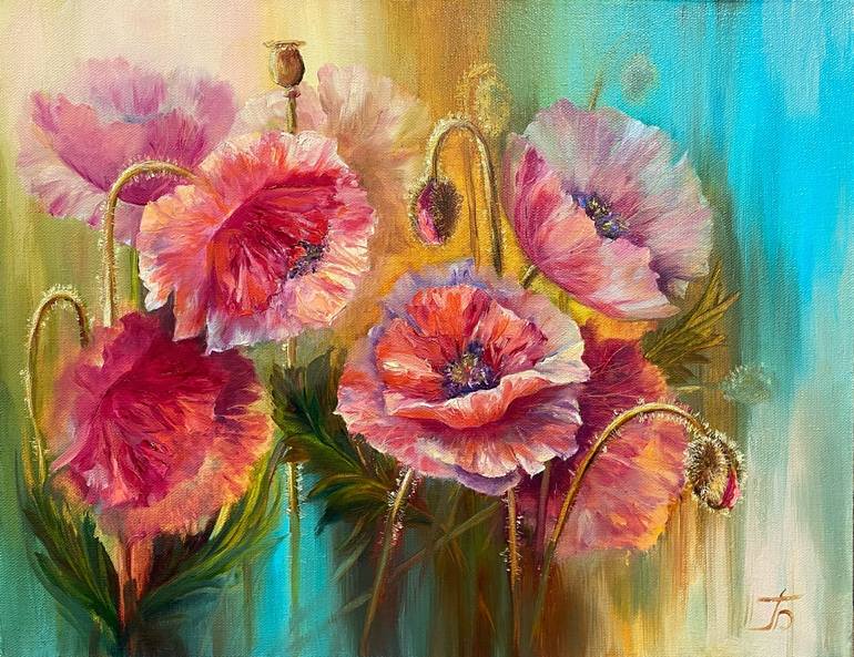 Original Fine Art Floral Painting by Larisa Batenkova