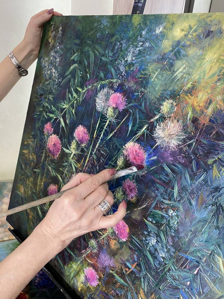 Original Floral Painting by Larisa Batenkova