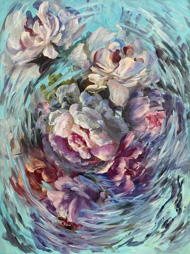 Original Abstract Expressionism Floral Paintings by Larisa Batenkova