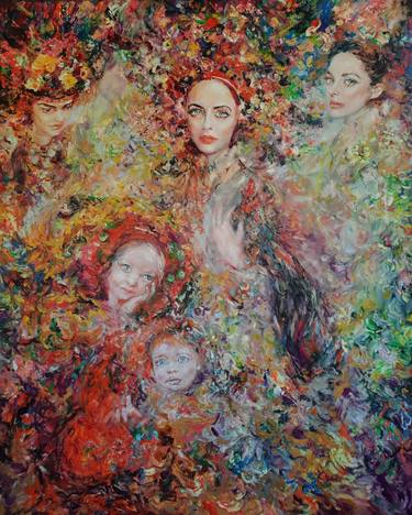 Original Family Painting by Anna Privaloff
