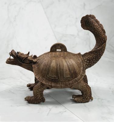 Wealthy Master Dragon Turtle Handmade Teapot thumb