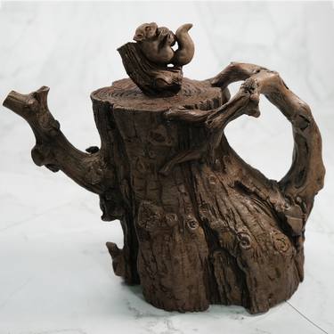 Wealth Italic Tree Segment Handmade Teapot thumb