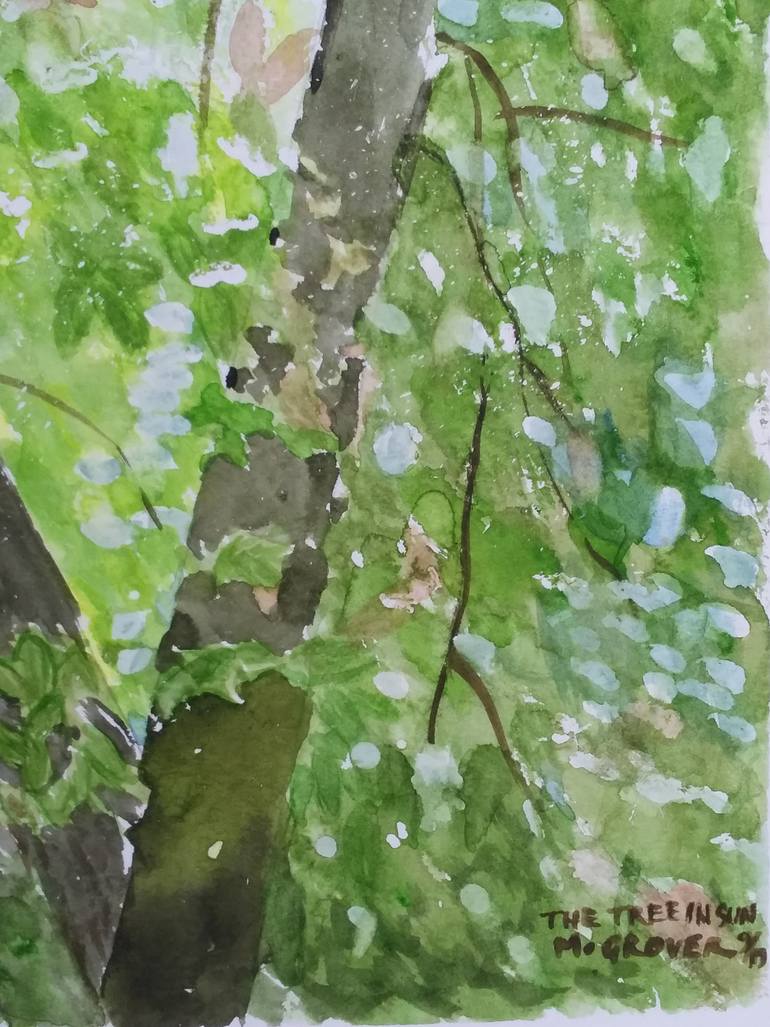 Original Impressionism Nature Painting by Mona Grover