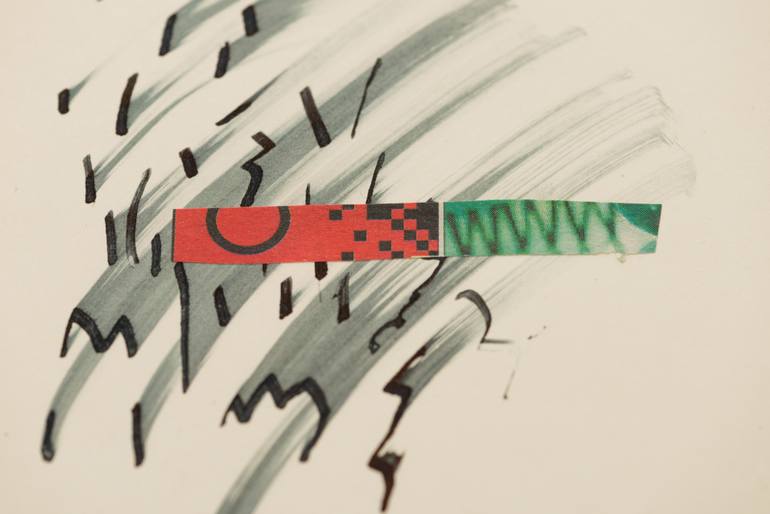 Original Abstract Calligraphy Drawing by Angel Fernandez