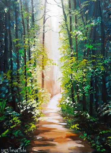 Original Fine Art Landscape Paintings by Tatjana Obuhova