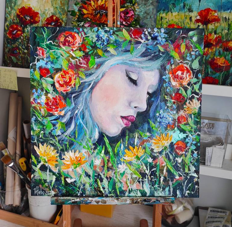 Original Portrait Painting by Tatjana Obuhova