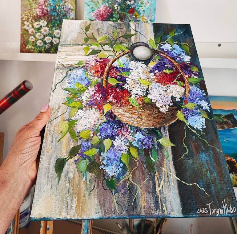 Original Fine Art Floral Painting by Tatjana Obuhova