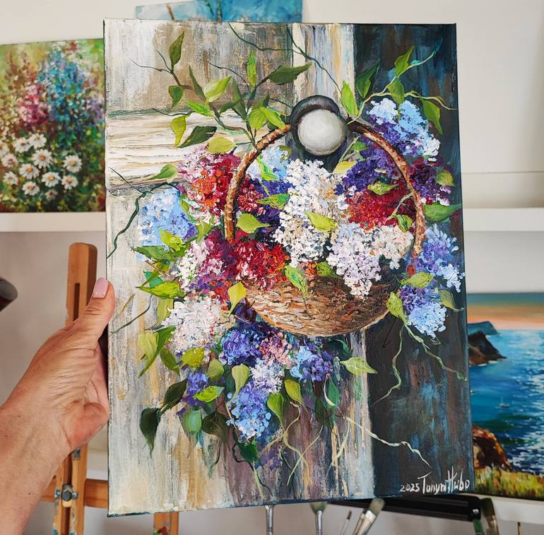 Original Fine Art Floral Painting by Tatjana Obuhova