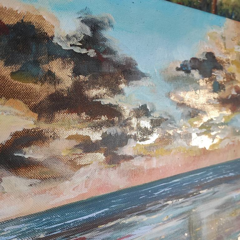 Original Fine Art Seascape Painting by Tatjana Obuhova