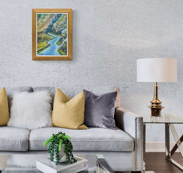 Original Dada Landscape Painting by Tatjana Obuhova