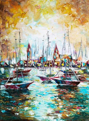 Original Sailboat Paintings by Tatjana Obuhova