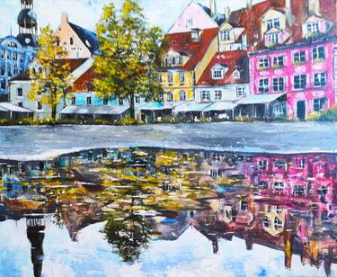 Original Fine Art Cities Paintings by Tatjana Obuhova