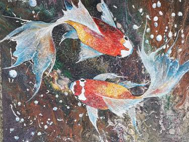 Original Fine Art Fish Paintings by Tatjana Obuhova