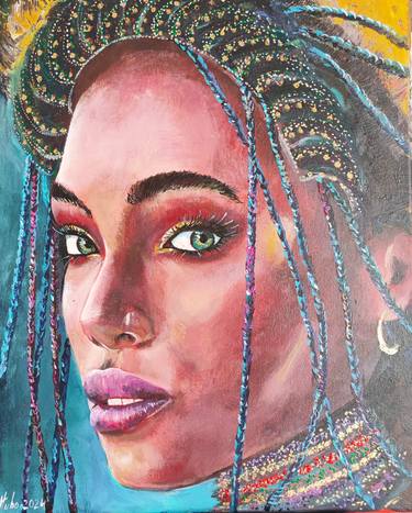 Original Artificial Intelligence People Paintings by Tatjana Obuhova