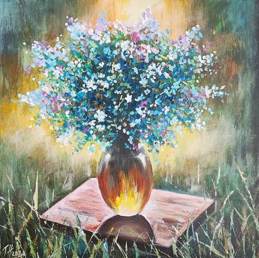 Print of Impressionism Floral Paintings by Tatjana Obuhova