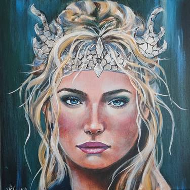 Original Portraiture People Paintings by Tatjana Obuhova