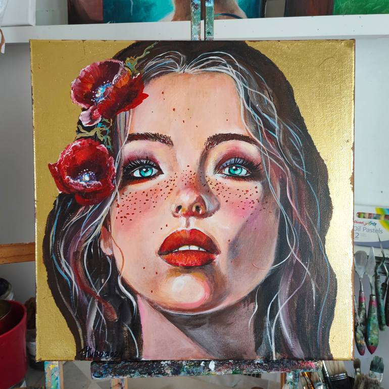 Original Photorealism People Painting by Tatjana Obuhova