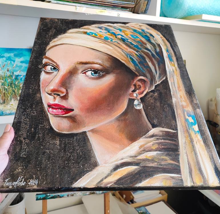 Original Photorealism People Painting by Tatjana Obuhova