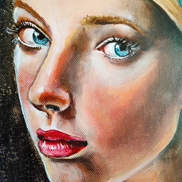 Original Photorealism People Painting by Tatjana Obuhova