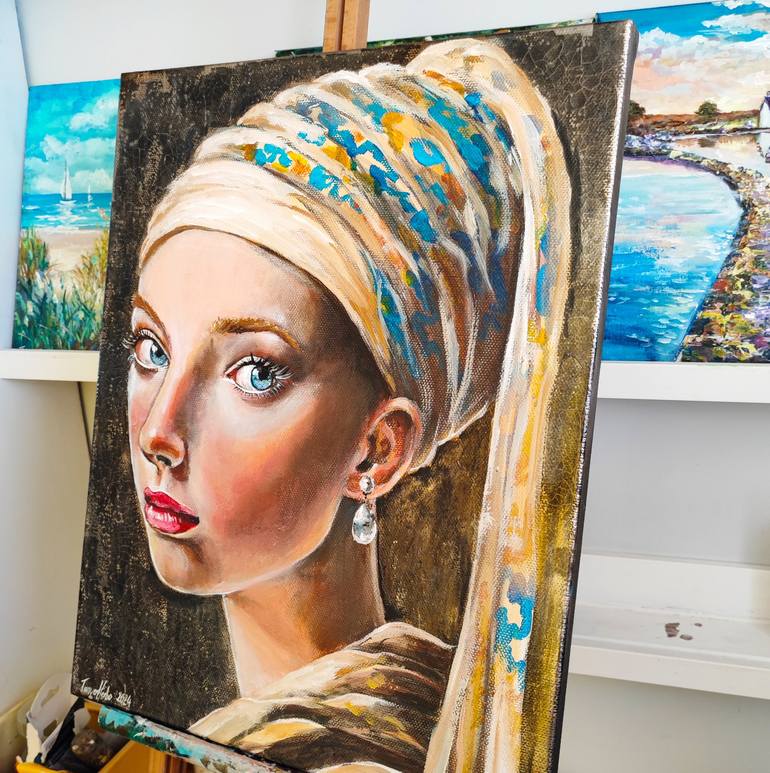 Original Photorealism People Painting by Tatjana Obuhova