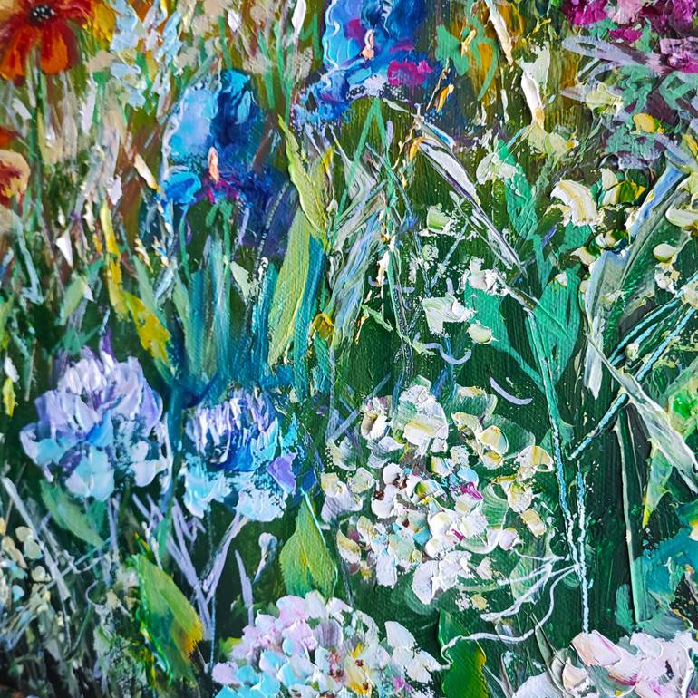 Original Dada Floral Painting by Tatjana Obuhova