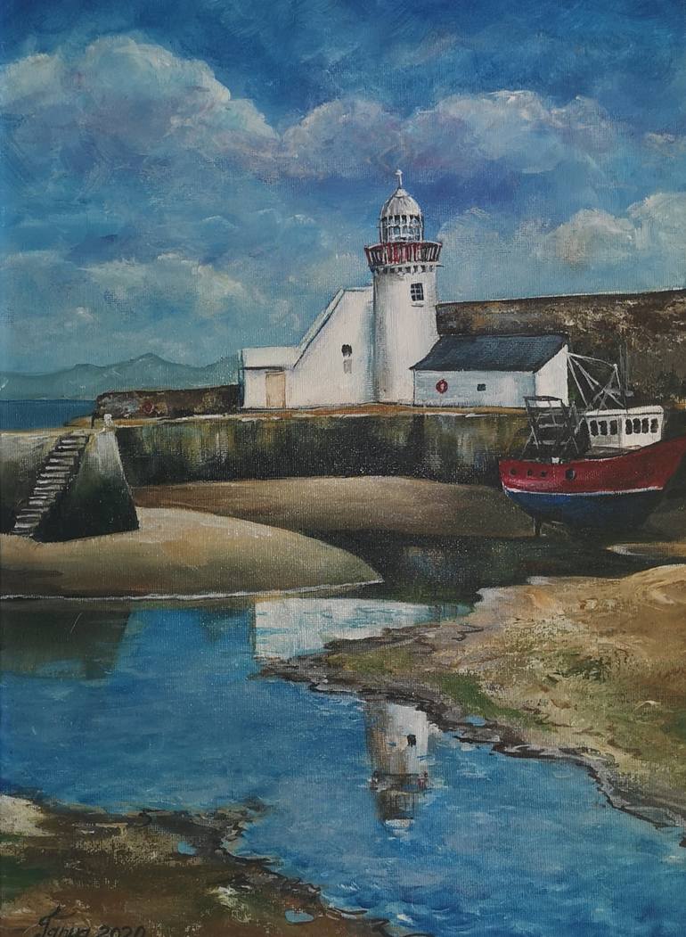 Balbriggan Harbour. Painting by Tatjana Obuhova Saatchi Art