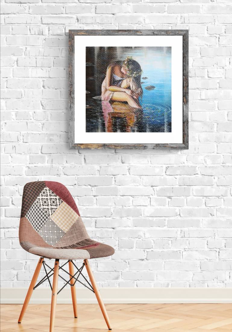 Original Fine Art Women Painting by Tatjana Obuhova
