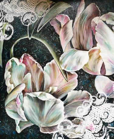Print of Dada Floral Paintings by Tatjana Obuhova