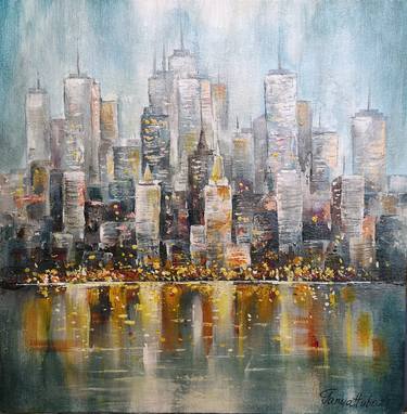 Print of Abstract Expressionism Cities Paintings by Tatjana Obuhova
