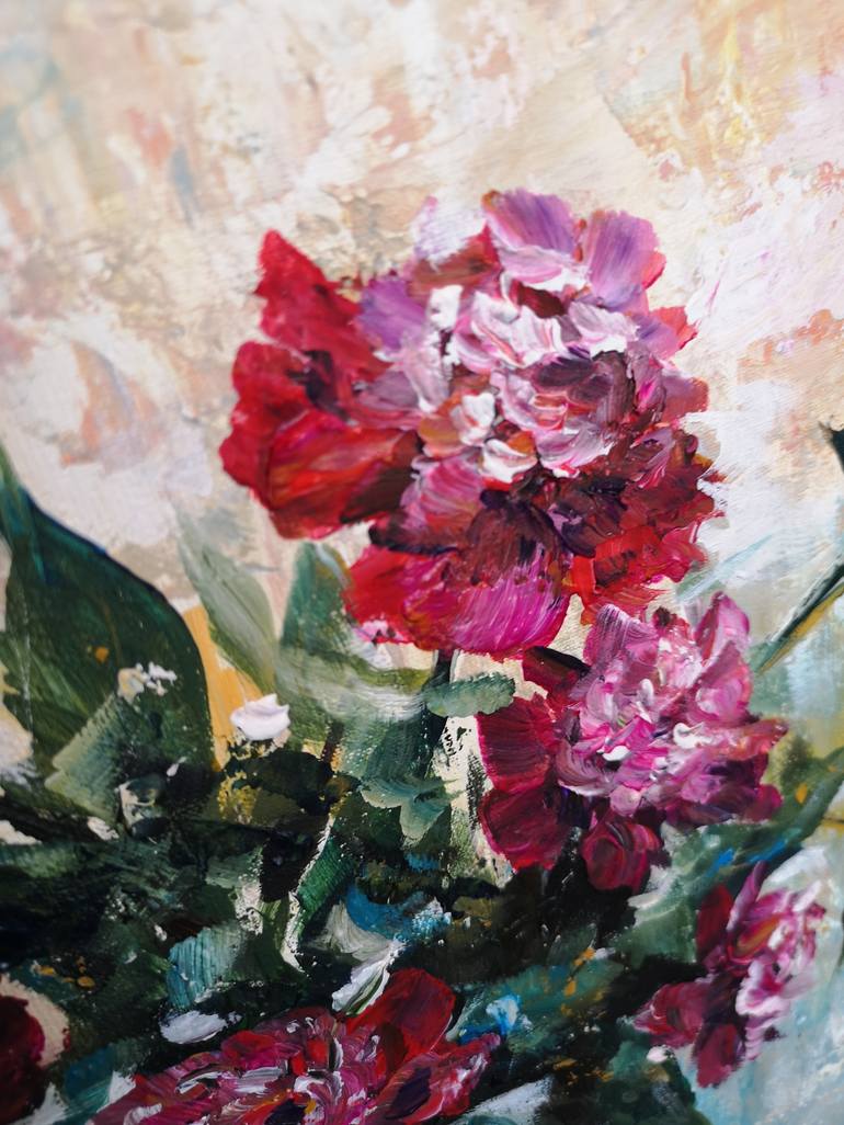 Original Floral Painting by Tatjana Obuhova