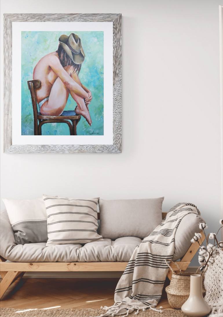 Original Fine Art Nude Painting by Tatjana Obuhova