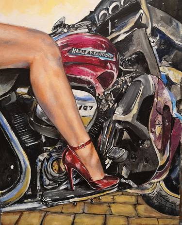 Print of Bike Paintings by Tatjana Obuhova