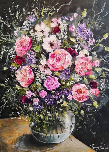 Print of Floral Paintings by Tatjana Obuhova