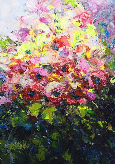 Print of Abstract Floral Paintings by Tatjana Obuhova