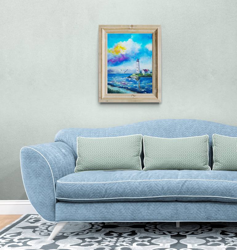 Original Fine Art Seascape Painting by Tatjana Obuhova