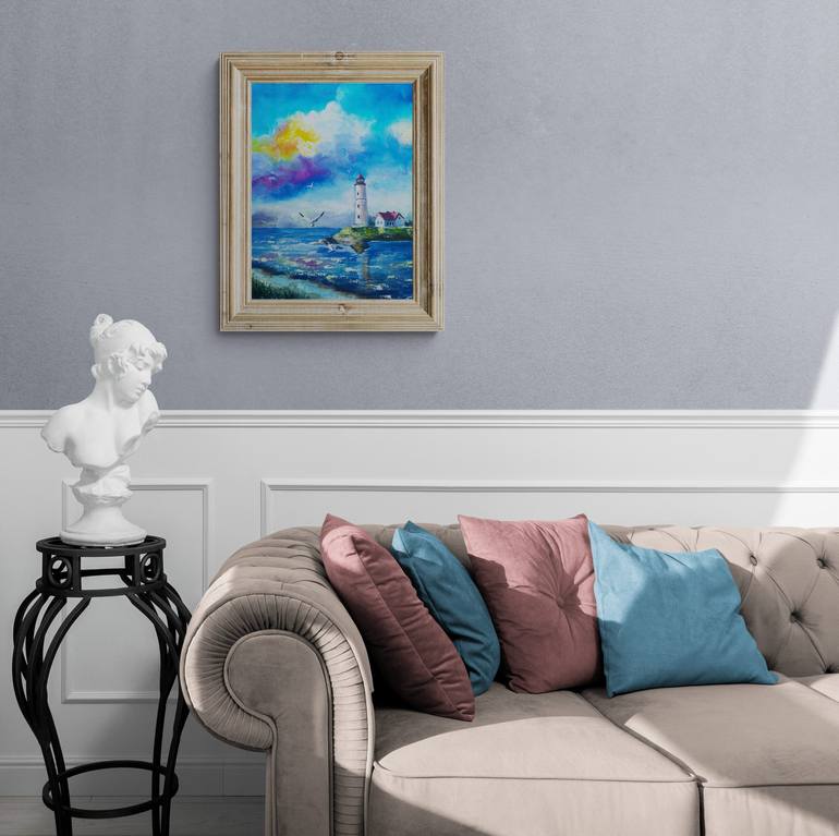 Original Fine Art Seascape Painting by Tatjana Obuhova