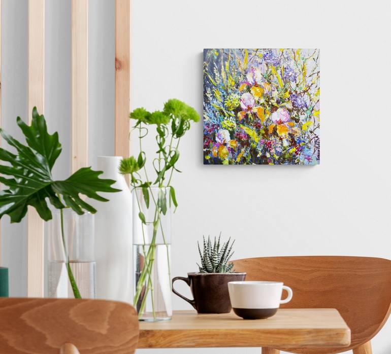 Original Abstract Expressionism Floral Painting by Tatjana Obuhova