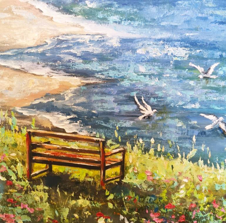 Original Seascape Painting by Tatjana Obuhova