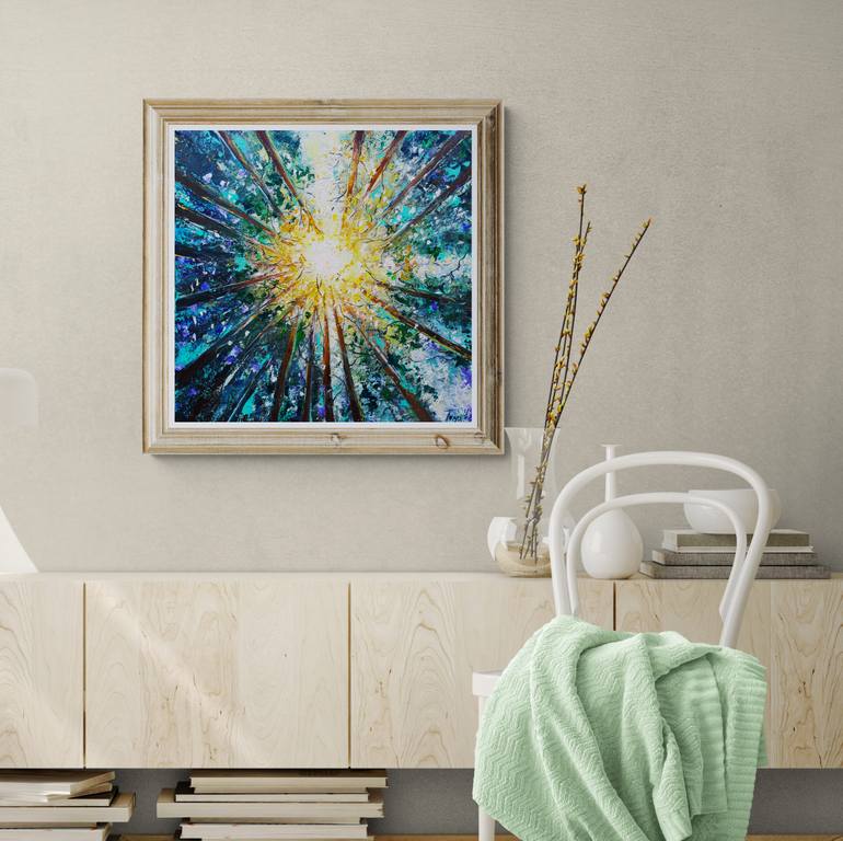 Original Dada Landscape Painting by Tatjana Obuhova